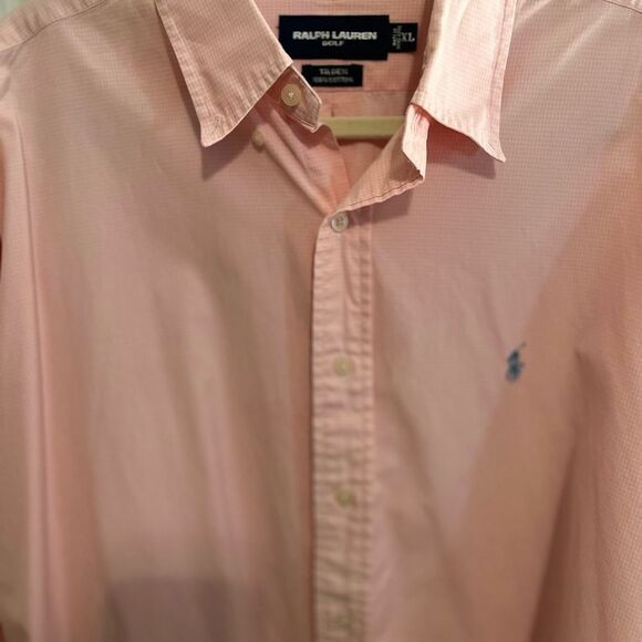 Ralph Lauren Pink and White Casual Button Down Shirt with Embroidered Logo - Picture 3 of 7